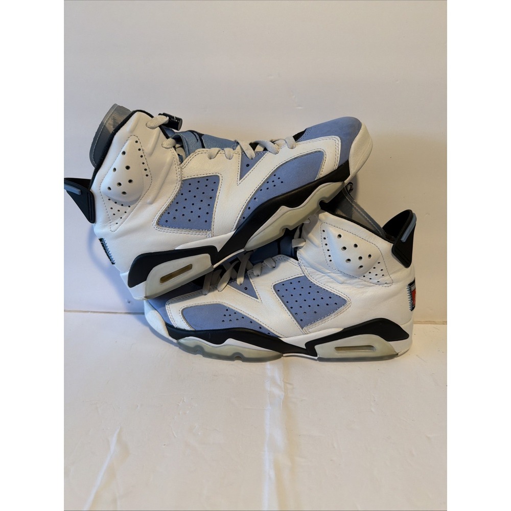 Jordan 6 Retro Sneaker Men 9.5 Blue Good CT8529-410 University UNC Mid